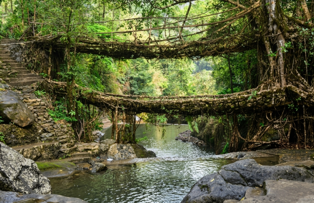 Nongriat Double Decker Living root bridge